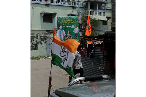 Congress campaign vehicle in Bargarh